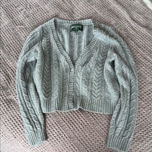 Gray Cable Knit Sweater